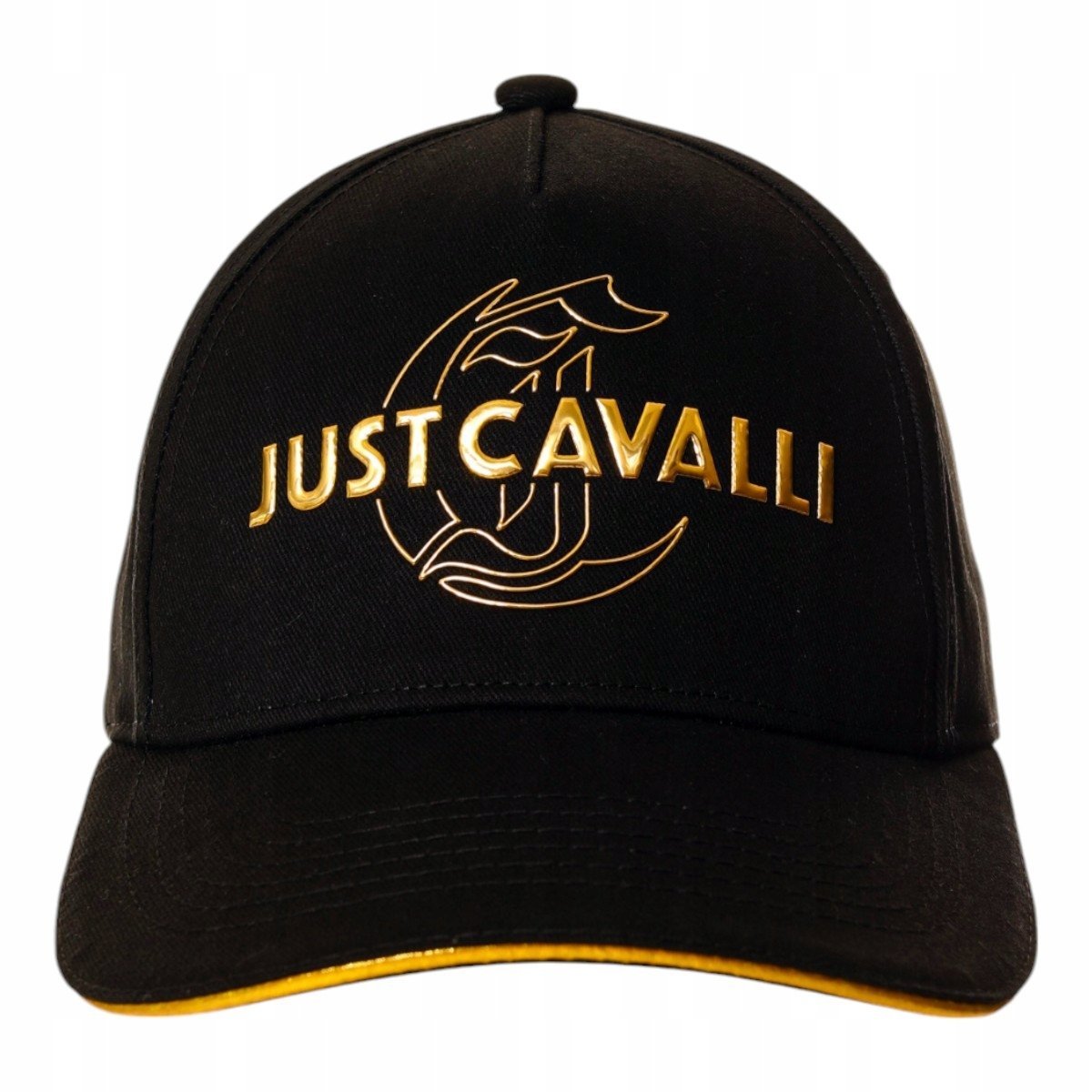 JUST CAVALLI CZAPKA Z DASZKIEM JC BASEBALL CAP GOTHIC INSTITUTIONAL CZARNA