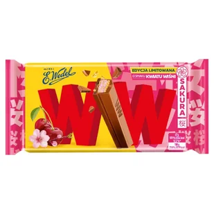 E. Wedel WW Mleczna czekolada & krem o smaku kwiatu wiśni 47 g - Batoniki - miniaturka - grafika 1