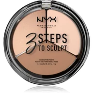 Bronzery i konturowanie twarzy - NYX 3 STEPS TO SCULPT FAIR Zamów do 16:00 wysyłka kurierem tego samego dnia! - miniaturka - grafika 1