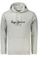 Bluzy męskie - PEPE JEANS MĘSKA BLUZA Z ROZPINANYM NA ZAMEK SZARY - miniaturka - grafika 1