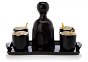 Karafka z kubeczkami i tacą Kendi Black - Karafki - miniaturka - grafika 2