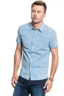 Wrangler Ss 1 Pkt Shirt Cerulean Blue  W5L56Gxvt-M - Koszule męskie - miniaturka - grafika 1