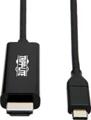 Kable komputerowe i do monitorów - Kabel Eaton Tripp Lite USB C to HDMI Adapter Cable USB 3.1 Gen 1 4K M/M USB-C Black 6ft - Video- / Audiokabel - 24 pin USB-C mannlich umkehrbar zu HDMI mannlich - 1.8 m - Schwarz - 4K Unterstutzung - miniaturka - grafika 1