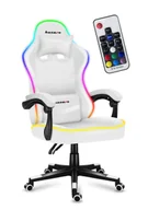 Fotele gamingowe - Huzaro Force 4.4 RGB White - miniaturka - grafika 1