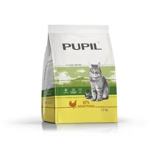 Karma sucha dla kota PUPIL Prime Quality bogata w kurczaka z wątróbką i warzywami 1,5 kg - Sucha karma dla kotów - miniaturka - grafika 1