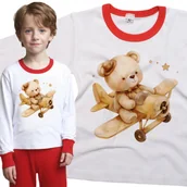 Piżamy dla dziewczynek - Piżama dziecięca Boho Misio Pluszak Pilot Samolotu Dzień Misia 98/104 - VoloDonum - miniaturka - grafika 1