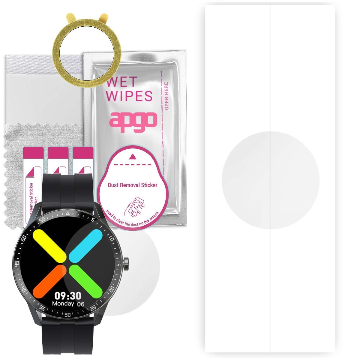 1x Folia hydrożelowa do Kello G1 - apgo Smartwatch Hydrogel Protection Ochrona na ekran smartwatcha