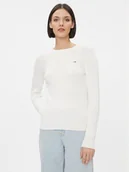 Swetry damskie - Gant Sweter 4800100 Biały Slim Fit - miniaturka - grafika 1