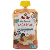 Desery dla dzieci - Holle Baby Mus owocowy Brzoskwiniowa Panda brzoskwinia morela banan z orkiszem - 100 g L085 - miniaturka - grafika 1