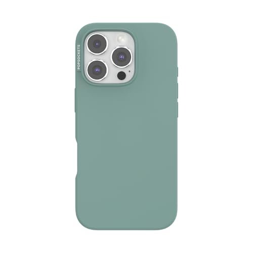 PopSockets Etui do iPhone'a 16 Pro kompatybilne z MagSafe, etui na telefon iPhone 16 Pro, kompatybilne z bezprzewodowym ładowaniem - turkusowe