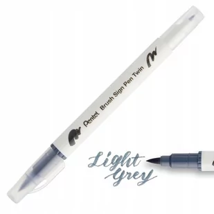 Pisak PENTEL Brush Sign Pen Twin SESW30 jasnoszary - Kredki, ołówki, pastele i pisaki - miniaturka - grafika 1