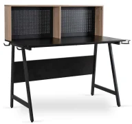 Biurka - Elior Loftowe biurko dla gracza brazowy + czarny - Rolkeno - miniaturka - grafika 1