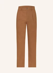 Calvin Klein Chinosy Relaxed Tapered Fit Z Dodatkiem Lnu braun - Spodnie męskie - miniaturka - grafika 1