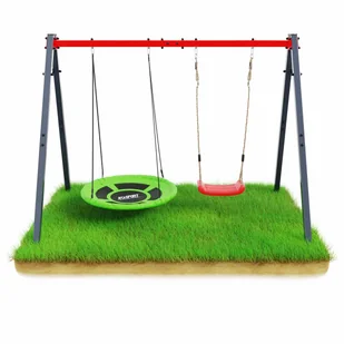 Zestaw Stelaż + Huśtawka + Bocianie gniazdo K-SPORT Super Fun - Place zabaw - miniaturka - grafika 1