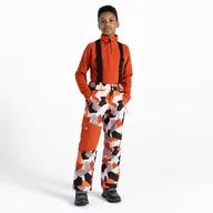 Spodnie narciarskie - Dare 2b - Dziecięce Spodnie Narciarskie Pow Pomarańczowy we Wzór Moro, Rozmiar: 116 cm - miniaturka - grafika 1