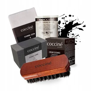 Krem Czarny Elegance z Akcesoriami do Pielęgnacji Butów Coccine Zestaw 5w1 - Środki do obuwia i ubrań - miniaturka - grafika 1