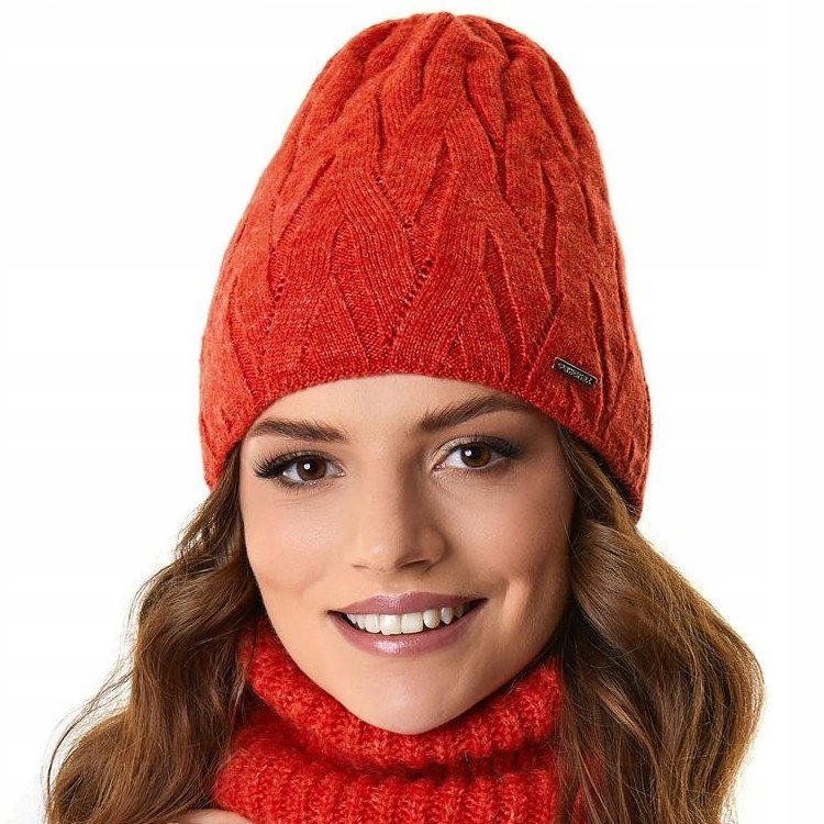 Czapka zimowa damska STACY Pomarańcz