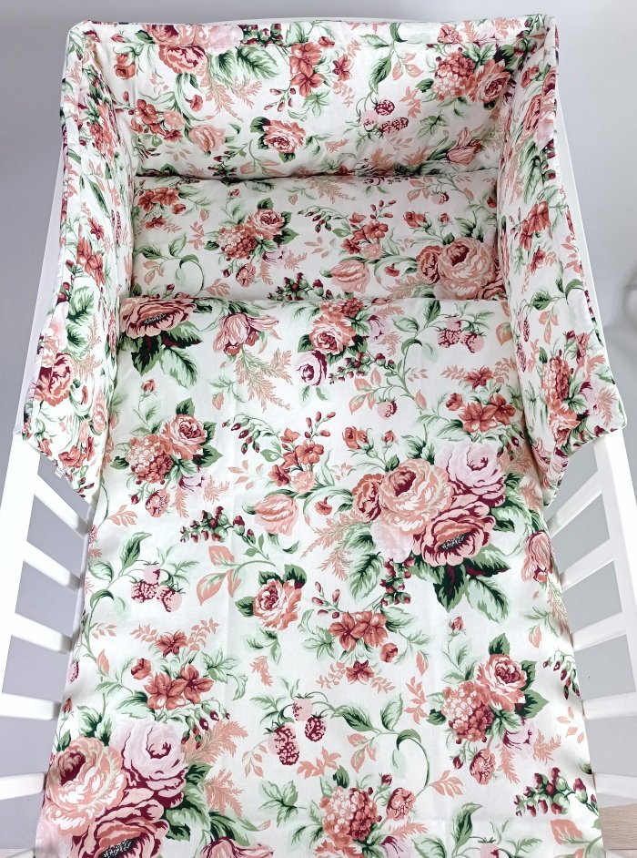 Komplet pościeli dla dziecka 90x120 cm 2 el - Garden róż