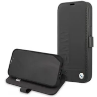 Etui i futerały do telefonów - BMW Etui BMFLBKP13SSLLBK iPhone 13 mini 5,4" czarny/black book Signature BMW000413-0 - miniaturka - grafika 1