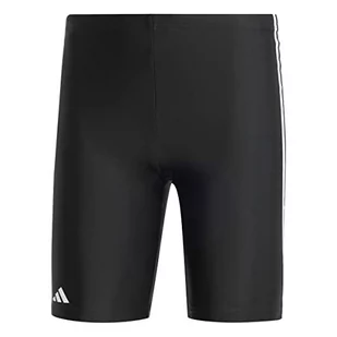 adidas, Klasyczny kostium kąpielowy z 3 paskami, czarno-biały, rozmiar L, męski - Kąpielówki męskie - miniaturka - grafika 1