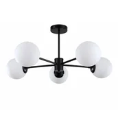 Lampy sufitowe - Roma 5pł. wisząca czarna | - miniaturka - grafika 1