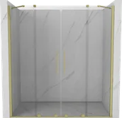 Ścianki i drzwi prysznicowe - Mexen Velar Duo drzwi prysznicowe rozsuwane 180 cm, transparent, złote szczotkowane - 871-180-000-02-55 - miniaturka - grafika 1