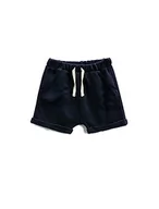 Spodenki damskie - Koton Babyboys Basic Drawstring Pocket Detail Textured szorty, granatowy (720), 9-12 Miesi?cy - miniaturka - grafika 1