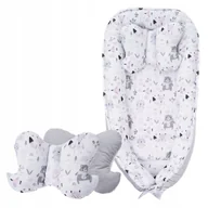 Kołdry i poduszki dla dzieci - Kokon Niemowlęcy Gniazdo z Poduszka Antyalergiczna Misie Różowe - miniaturka - grafika 1