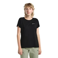 Koszulki i topy damskie - Damska koszulka z krótkim rękawem Jack Wolfskin PRELIGHT STRIDE T W black - S - miniaturka - grafika 1