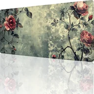 Podkładki pod mysz - PODKŁADKA POD MYSZKĘ XXL Vintage Rose 90x40 TILT Antypoślizgowa Duża - miniaturka - grafika 1