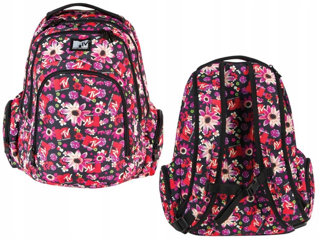 Plecak szkolny młodzieżowy CoolPack Mtv Brit Flowers Kwiaty