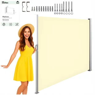 MARKIZA TARASOWA BOCZNA ROLETA W KASECIE ZWIJANA OSŁONA NA TARAS 350x180 - Markizy - miniaturka - grafika 1