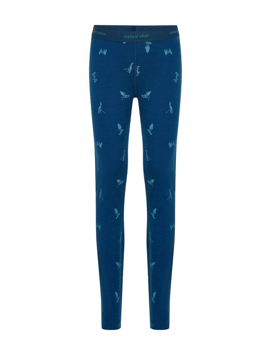 Legginsy dziecięce Icebreaker 200 OASIS niebieskie IB0A57DV0H8 r 140