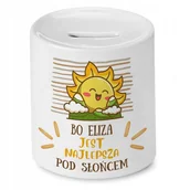 Skarbonki - Skarbonka Dla Elizy na Urodziny Imieniny Prezent z Nadrukiem ze Zdjęciem + Opakowanie na prezent (wzór 01) - miniaturka - grafika 1