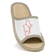 Buty dla dziewczynek - Kapcie Dziecięce Pantofle Domowe Skórzane Lekkie i Wygodne NOWO - miniaturka - grafika 1