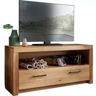 Szafki RTV - Szafka RTV I Drewniana z Dębu Olejowanego WZ-0169-1001 WZ-0169 G+K Meble Niklowany Srebrny - miniaturka - grafika 1