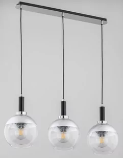 Alfa Adria Silver lampa wisząca 3xE27 czarna/chrom 62192 - Lampy sufitowe - miniaturka - grafika 2