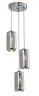 Lampy sufitowe - Auhilon LAMPA wisząca SINA MD12108-3CHR loftowa OPRAWA szklany ZWIS kaskada chrom - miniaturka - grafika 1