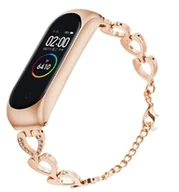Akcesoria do pulsometrów i zegarków sportowych - Bransoleta Damska Do Xiaomi Mi Band 3 / 4 Retro Gold - miniaturka - grafika 1