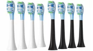 Końcówki do szczoteczek elektrycznych - 8x Końcówki Do Philips Sonicare C3 Premium Black & White - miniaturka - grafika 1