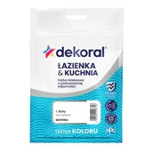Farby wewnętrzne - Dekoral Farba lateksowa o podwyższonej odporności ŁAZIENKA KUCHNIA TESTER Biały 0,03 l - miniaturka - grafika 1