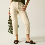 Spodnie damskie - Regatta Spodnie damskie capri Shorebella Biały, Cotton, Rozmiar: 38 - miniaturka - grafika 1