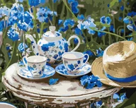 Herbata - Malowanie po numerach - Poranna herbata 40x50cm - miniaturka - grafika 1