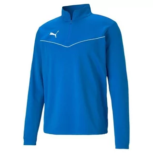 Koszulki męskie - Bluza Męska Puma Teamrise 1 4 Zip Top Niebieska 657394 02-Xl - grafika 1