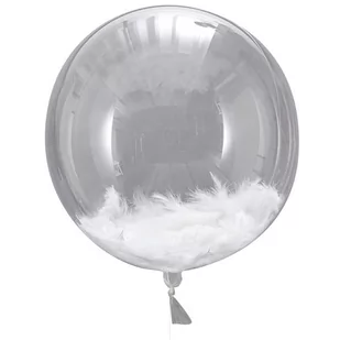 BALONY KULA Z BIAŁYMI PIÓRKAMI 3 SZT - Balony i akcesoria - miniaturka - grafika 1
