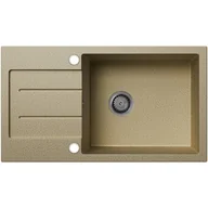 Zlewozmywaki - EOS Zlewozmywak granitowy z ociekaczem RAFAEL beżowy - miniaturka - grafika 1