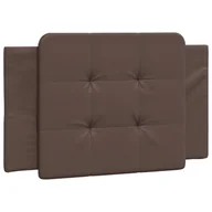 Inne meble do sypialni - vidaXL Poduszka na wezgłowie, brązowa, 90 cm, sztuczna skóra - miniaturka - grafika 1