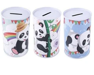 Skarbonka metalowa Puszka Panda 10x15cm - Skarbonki - miniaturka - grafika 1