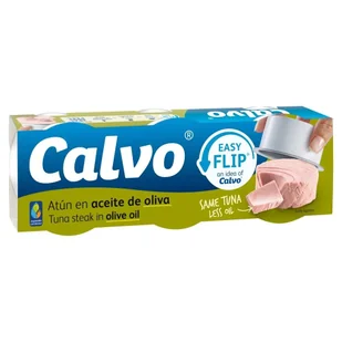 Calvo Tuńczyk w oliwie z oliwek 3 x 65 g - Konserwy i dania rybne - miniaturka - grafika 1