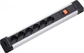 Listwy zasilające - Listwa zasilająca Bachmann 6x 6 gniazd 2 m czarna - miniaturka - grafika 1